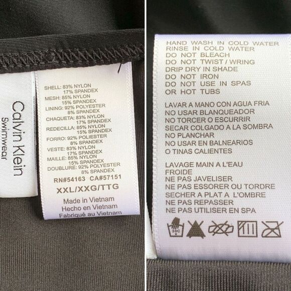 Calvin Klein Classic Tummy Control Mid Rise Swim Bottoms Black‎ Size XXL - Picture 10 of 12